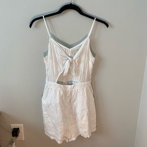 White eyelet romper